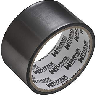 WOLFPACK LINEA PROFESIONAL 14060125 Cinta Adhesiva Aluminio Negra 48 mm. x 10 m. 66 micras, único