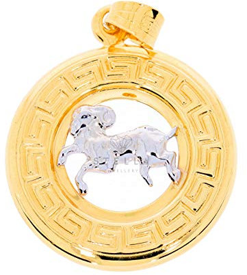 Stella-Jewellery Kettenanhänger Sternzeichen Anhänger 585 Gold Tierkreiszeichen Horoskop 14 Karat Widder (21.03. - 20.04.)