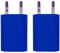 i! 2X USB Netzteil Set Ladegerät Steckdosenadapter Stecker 5V 1A kompatibel mit Universal iPhone 11 Pro Max XS X 8 7 6 Plus 5 SE iPad Samsung Galaxy Handy Tablet Smartphone - blau