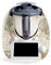 WANDKINGS Aufkleber Sticker für Thermomix TM6, Weltkarte