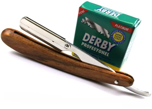 Rasiermesser Holzrasiermesser NATRA Rasierer 100 Derby Klingen Rasur Herren Rasiermesser