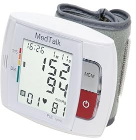 MedTalk sprechendes Blutdruckmessgerät Handgelenk I 1330s I Vollautomatische Blutdruckmessung I Mit Warnfunktion bei Herzrhythmusstörungen