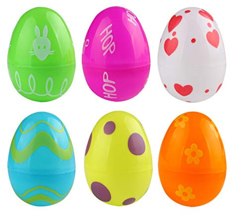 Andux 36 Pcs befüllbare Ostereier in bunten Farben für die Ostereiersuche Befüllbare Eier für Ostern FFJCD-01
