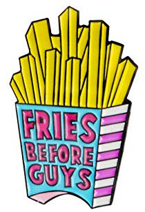 Broschen & Anstecknadeln Für Damen,Cartoon Broschen Schmuck Funny Cute Pink Blue Repellent Entferner Spray Emaille Pins Abzeichen Brosche Geschenke Für Freunde Schmuck, Pommes Vor Jungs