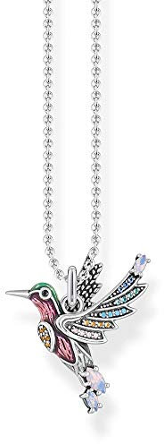Thomas Sabo Damen Halskette Bunter Kolibri silber 925 Sterlingsilber, 38-42 cm Länge