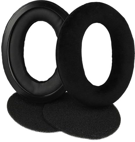 vhbw Ohrpolster Ersatz Polster kompatibel mit Sennheiser HD515, HD518, HD555, HD558, HD595, HD598 Kopfhörer Headset, schwarz