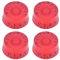 RiToEasysports 4-teilige E-Gitarren-Regler, Acryl-Bass Lautstärkeregler Potentiometer, Rot Schwarz, Musikinstrumentenzubehör