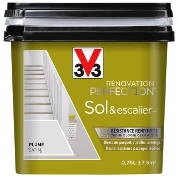 V33 Peinture de rénovation Sol & escalier, Rénovation perfection Plume satin 750ml