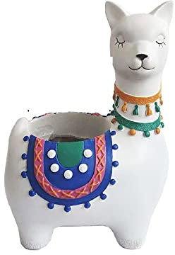 YQLKD Skulptur Deko Alpaka Blumentopf Harz Kamel Blumentopf Vase Tierdekoration
