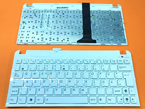 T-ProTek Tedesca - Tastiera bianca con cornice per Asus Eee PC 1015E-2B 1015E-6B