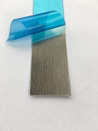 Aluminium gebürstet 2500x40x0,5 mm selbstklebend V2A Blech Edelstahl Profil gebürstet Blechstreifen Blende V2a Streifen Leiste Flachleiste Abdeckleiste Fensterleiste