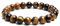 Landorilo Echte Naturstein Perlen Armband, Damen Herren Gelbes Tigerauge Perlenarmband, 8MM Runde Edelsteine Yoga Chakren Armbänder, Geburtstag Valentinstag Geschenke
