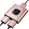 HDMI Splitter HDMI Switch, GANA 4K HDMI Splitter Bidirektionaler 2 In 1 Out oder 1 In 2 Out HDMI Verteiler Manueller HDMI Umschalter unterstützt HD 4K 3D für HD TV/Fire Stick/Xbox/PS3/PS4(Roségold)