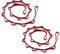 DASKING [2 Stück] Daisy Chain, 180cm Yoga Hängematte Verlängerungsgurt, 23KN starke Kletterschlaufe, Multi Loops verstellbares Nylon Yoga Übungsband für Stretching, Pilates, Fitness Workout Strap(Rot)