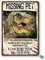 Vintage Blechschild Jurassic Dinosaurier Missing Pet Jurassic Tyrannosaurus Rex Metall Blechschild Wandkunst Wohnkultur Küche Poster Cafe Pub Plakette 20,3 x 15,2 cm