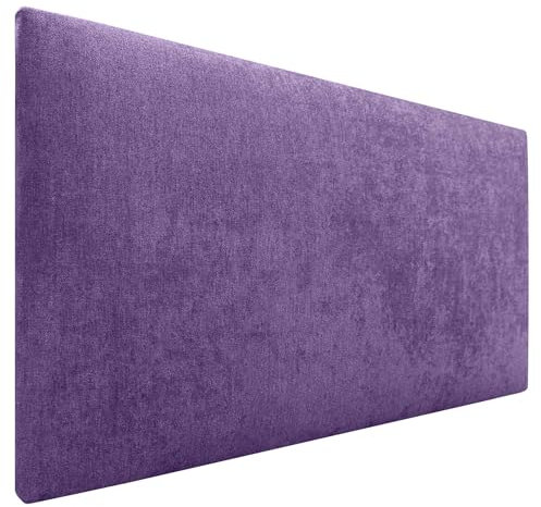 DHOME Cabecero de Polipiel o Tela AQUALINE Liso cabeceros Cabezal tapizado Cama Lujo (Tela Lila, 90cm (Camas 70/80/90)