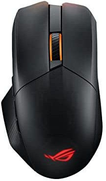 Asus ROG Chakram X Origin Gaming Mouse, Tri-Mode connectivity (2,4 GHz RF, Bluetooth, Wired), capteur 36000 dpi, 11 Boutons programmables, Joystick détachable, câble paracorde, Noir
