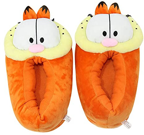 YAOMEI Unisex Hausschuhe Kinder Junge Mädchen, 3D Einhorn Weiche Pantoffeln Plüsch Krabbelschuhe Babyschuhe Winter Slippers (Garfield, little_kid, one_size, alpha, eu_footwear_size_system, medium)