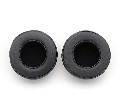 VKMKV Memory-Schaum-Ohrpolster, Ersatz-Ohrpolster, Abdeckungen, Kapseln, Ohrenschützer for SMS Audio Street by 50 Headset, Kopfhörer, Kopfhörer, schwarz (Color : Black (Leather))