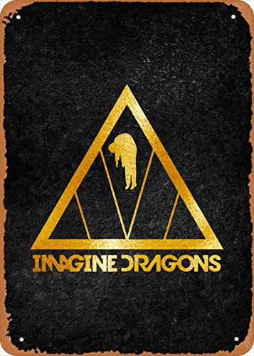 Music Legends Imagine Dragon Metall-Blechschild, Poster, Vintage-Kunst, Wanddekoration, 30,5 x 20,3 cm