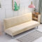 Surwin Sofabezug ohne Armlehnen 2/3 Sitzer, Samt Einfarbig Stretch Armlose Clic Clac Sofabettüberzug Bunt Sofahusse Schonbezug Protector für Klappcouch Schlafsofa (L:190-210cm,Weiss)
