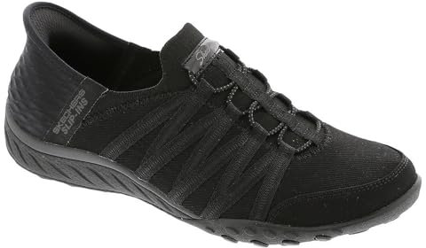 Skechers Damen Breathe Easy-Roll with Me Sneaker, Schwarz, 38 EU Weit