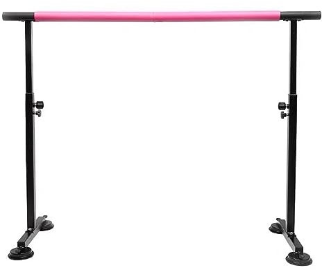 Ballettstange Mobile Hebe-Ballettstange, Stahl-Trainingsstange mit bequemem Schaumstoffgriff, belastbar bis 200 kg (Color : Pink, Size : 3M/9.8FT)