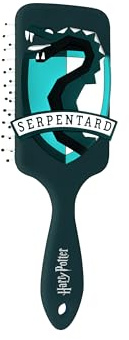 Harry Potter - Pneumatische Haarbürste - Paddle-Bürste, Für alle Haartypen - Offizielles Zubehör der Hogwarts-Schule - Haus Slytherin