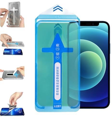 Invisible Artifact Displayschutzfolie – Staubfrei Ohne Blasen, Invisible Artifact Screen Protector -Dust Free Without Bubbles, One-Click Installation, Full Screen Coverage (Green Film, 12Pro)