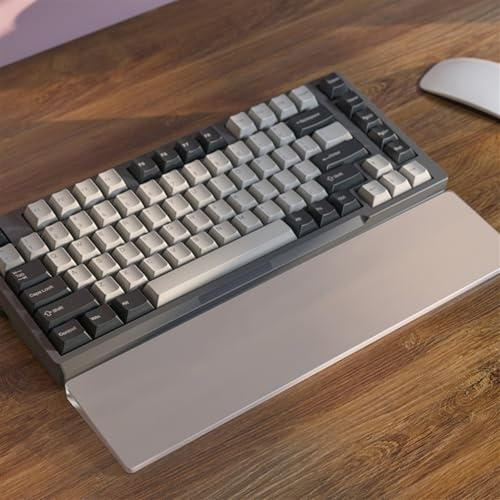 PAKJEL Custom Acrylic Keyboard Wrist Rest Clear/Frosted RGB Wrist Pad for Mechanical Keyboard (Color: Matte, Size: 65%)