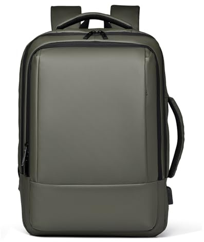 FANDARE Tagesrucksack Herren Rucksack Herren Einkaufsrucksack Daypack Erweiterbar Rucksack Herren Notebook Rucksack Wasserdicht Arbeitsrucksack Rucksack Uni Rucksack Business City Rucksack Grün