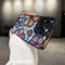 RALEAVO for iPhone 12/iPhone 12 Pro Case, Girls&Women Cute 3D Flower Luxury Plating Glitter Aesthetic Case Cover, Soft Silicone Shockproof Protective Phone Case for iPhone 12/12 Pro-Black (Clear)