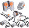Scakbyer Juego de 9 motores de funciones de alimentación compatibles con Lego Technic, control remoto de velocidad IR, caja de batería AA, interruptor de control, receptor IR, juego de luces, cable de