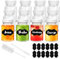 WuGU 12 Stück Shot Flaschen zum Befüllen, 60ml Kleine Glasflaschen zum Befüllen, Shotgläser mit Deckel, Kleine Flaschen zum Befüllen mit Etiketten und Stift, Ideal für Ingwer, Likör, schnaps