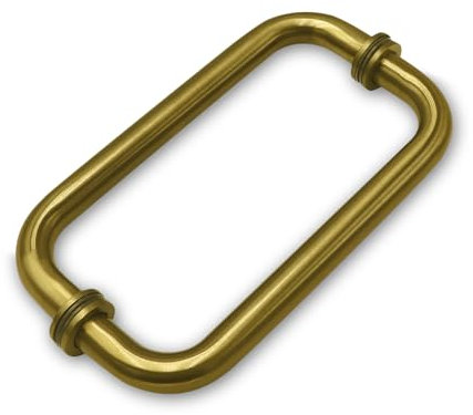 CKB Poignée de porte de douche de 20,3 cm. Poignée de porte de douche double face compatible avec une épaisseur de verre de 6,3 mm à 1,27 cm. Poignée de porte en verre en acier inoxydable 304 plaqué