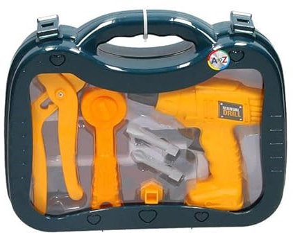 Kids Tool Kit with Drill, Carry Case and Construction Toys for Boys and Girls