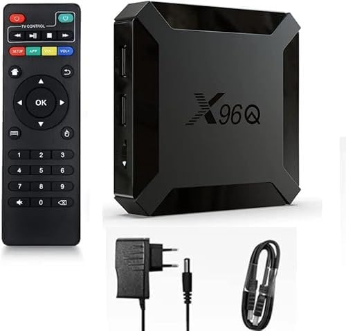 X96,Q 2 GB di RAM e 16 GB di ROM Box Android TV Box Media Player Alta qualità (Android 11.0) con telecomando e cavo HDMI, lettore multimediale Box TV 4K