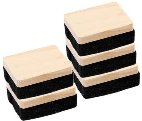 SHOWERORO 5stücke Tafel Wischer Aus Holz Und Filz Staubfreier Kreidetafel-reiniger Whiteboard Radierer Für Büro Und Schule Klein Und Leicht Wiederverwendbar
