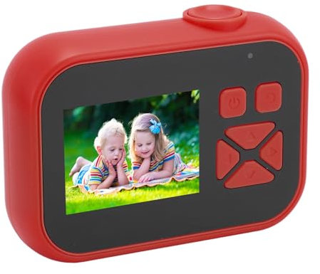 Mignon 24MP HD 4X Zoom Numérique Résistant à l'eau Antichoc Autofocus Appareil Photo Compact avec écran 2.0 Pouces pour la Photographie d'enfants (Rouge)