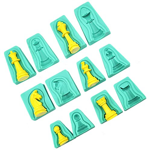 PRETYZOOM 12stücke Schach Schokoladenform Backform Kuchenformen Zum Backen Leicht Zu Reinigen Kochutensilien Für Zuhause Oder Konditorei