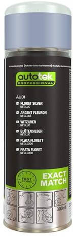 Autotek Professional Exact Match Car Spray Paint - Audi Floret Silver Aerosol Spray 300ml