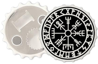 Viking Icelandic Compass Magnetic Bottle Cap Opener Fridge Magnet Gift Vegvisir