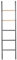 DRW 53213 Scala Decorativa in Metallo e Legno in Nero 43 x 3 x 163 cm, Medidas: 43x3x163cm