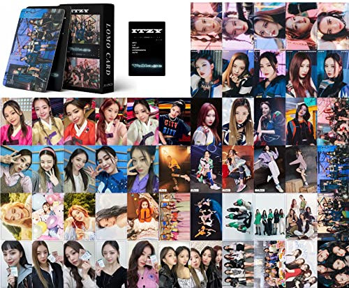 ZRHMCJEN Itzy Lomo Karten Sammlungen 'Midzy' Packung Mit 55 Neuen Album Fotokarten Kpop Postkarten Spannung Cheshire