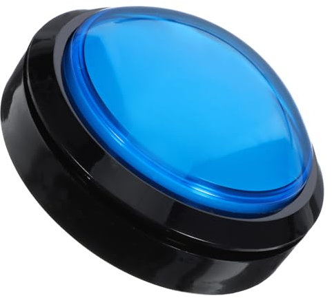 Supvox Digitaler Quiz-Responder Mit Großen Tasten Und Led-Beleuchtung Elektronisches Spielzeug Für Wettbewerbe Laut Und Einfach Zu Bedienen Ohne Batterie Blau Zufällige Lichtfarbe