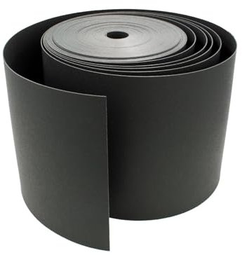 Solidpro Sichtschutzstreifen aus PP für Doppelstabmatten – 26 m Rolle, 19 cm Höhe – anthrazit oder grau – stabile Zaunblende in Lederoptik, UV-beständig, wetterfest, einfach zuschneidbar (Anthrazit)