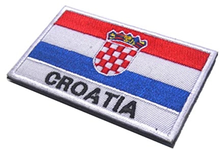 Croatia Flag Embroidery Armband National Flag Patch Pattern Magic Sticker Arm Badge Sticky Cloth Patch Croatian Iron On Sew On Badge Clothes Embroidered Applique