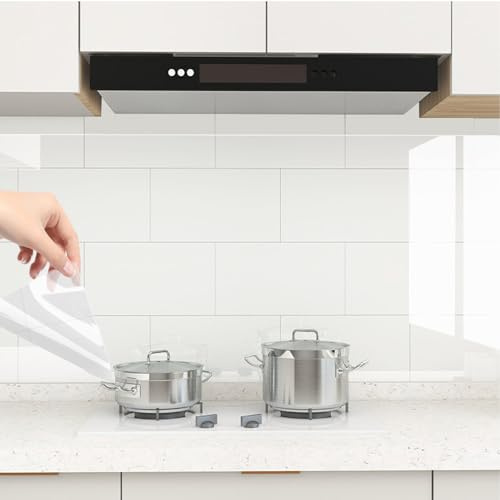 Static Cling No Glue Film 40x200cm Oil Proof Kitchen Wall Protector Rental | Transparent plastic removable film, waterproof & cuttable, non-damaging for rental kitchen backsplash, easy wipe oil stains