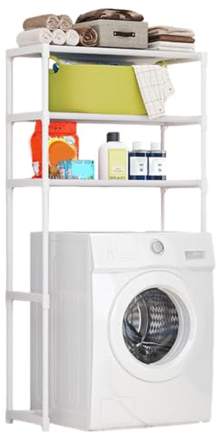 Porgeel Étagère de Machine à Laver à 3 Niveaux pour buanderie au-Dessus des étagères de Lave-Linge et sèche-Linge Gain Place s