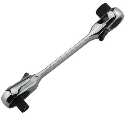 YUPEIUKLI 1/4-Zoll-Knarre mit 72 Zähnen und Doppelantrieb für beengte Platzverhältnisse, gefertigt aus legiertem Stahl, 99 mm